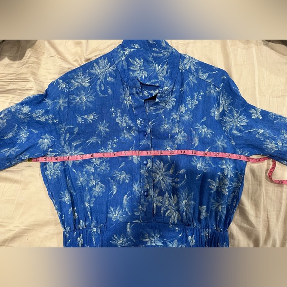 NWOT Sandro Pernille Palm Print Linen Dress Size 38/Medium. - Picture 8 of 10